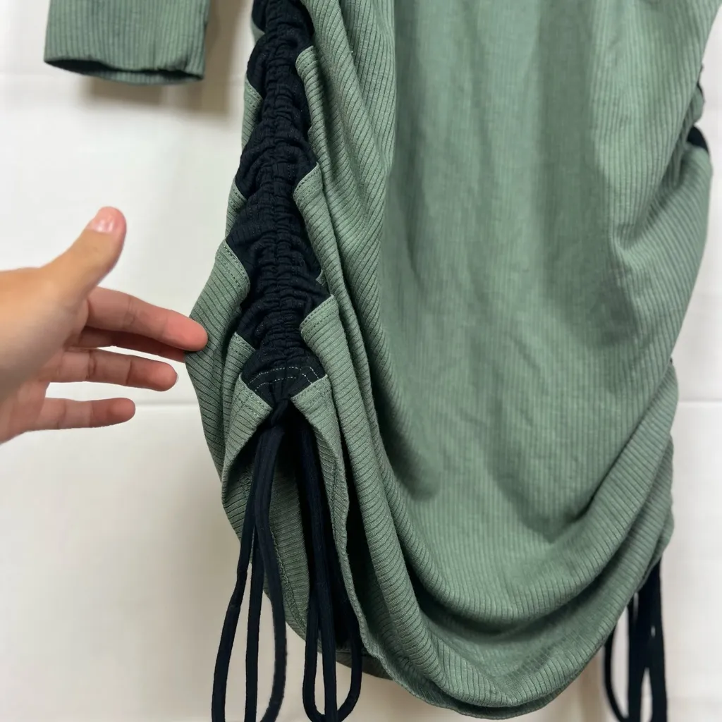 Daily Practice by Anthropologie Long-Sleeve Colourblock Polo Midi Dress Sz L - Image 9