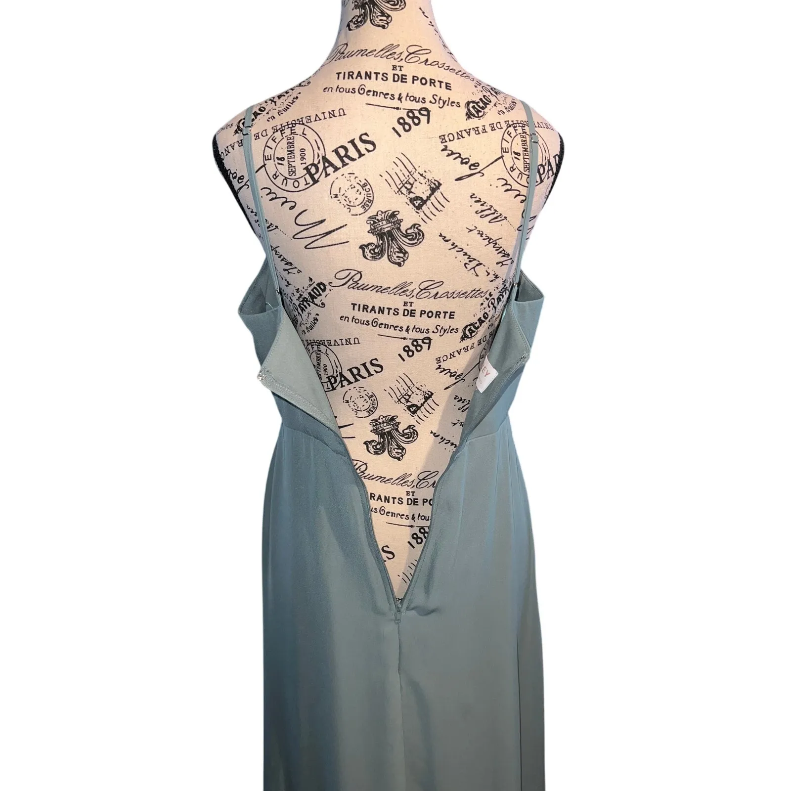 Birdy Grey‎ Amy Dress Sea Glass Chiffon Bridesmaid Gown Size Small Weddi… - Image 9