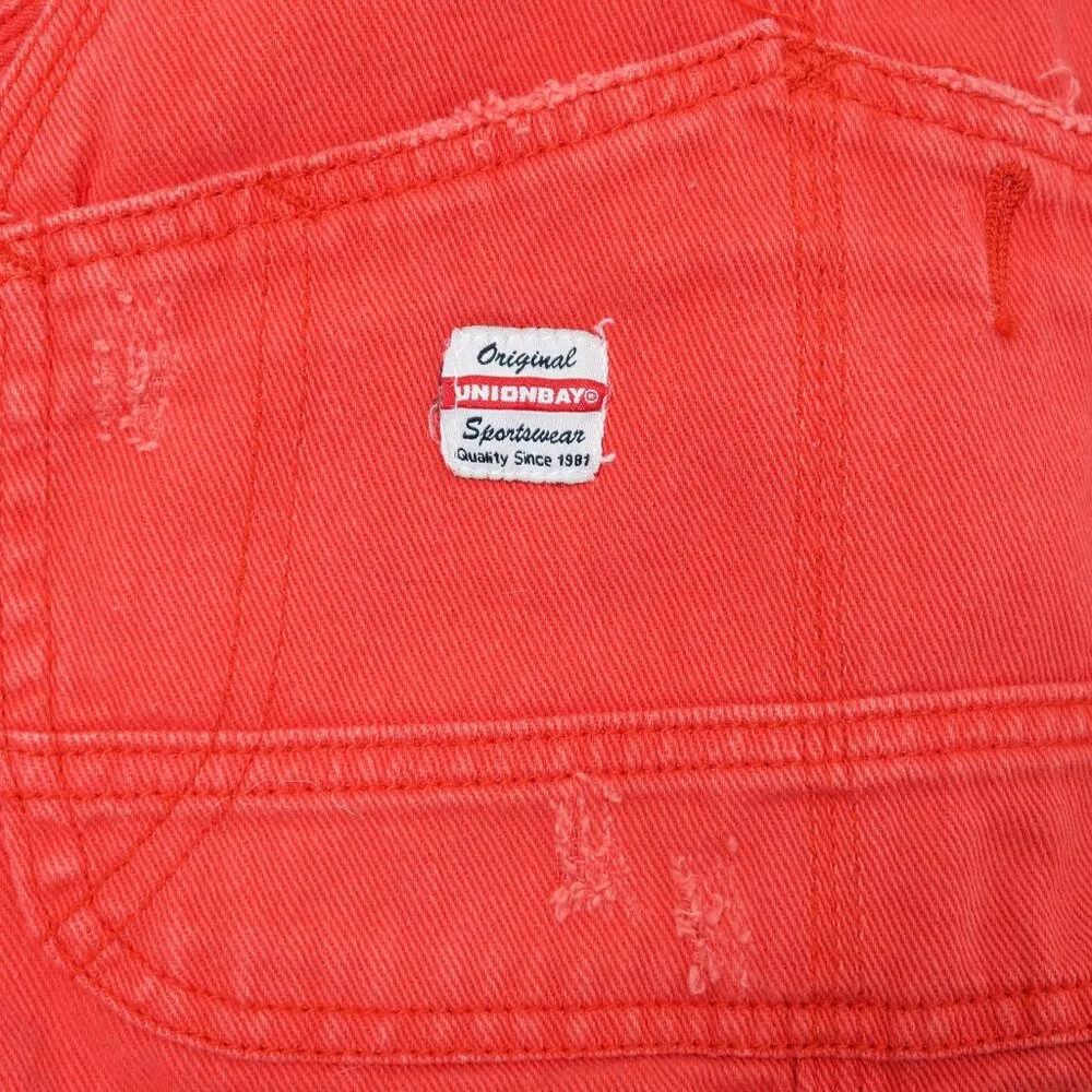 Vintage 90s Union Bay Red Overall Shorts - Image 8