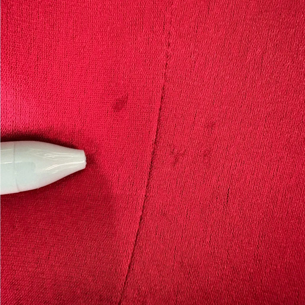 Tara Jarmon Red Satin Blazer Jacket Size 40 Tailored Single Button - Image 7