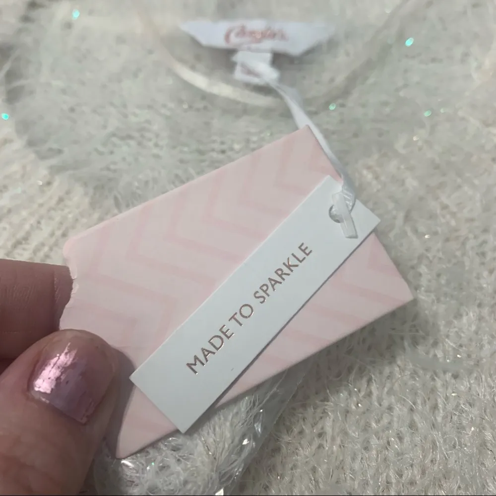 Candies White Polyester Faux Fur Blouse Top; Large Women’s - Image 4