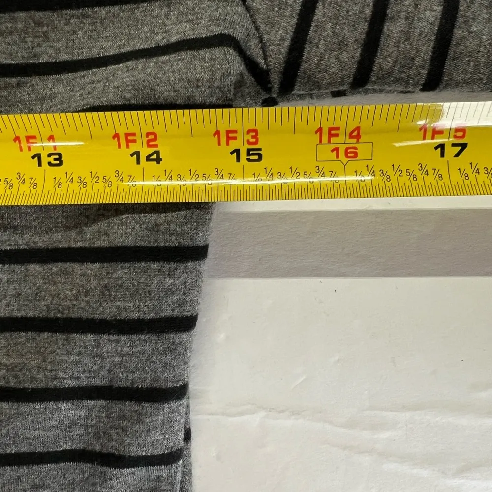 Pins and needles 3/4 sleeve fit and flare skater mini dress M academia striped Gray Size M - Image 6