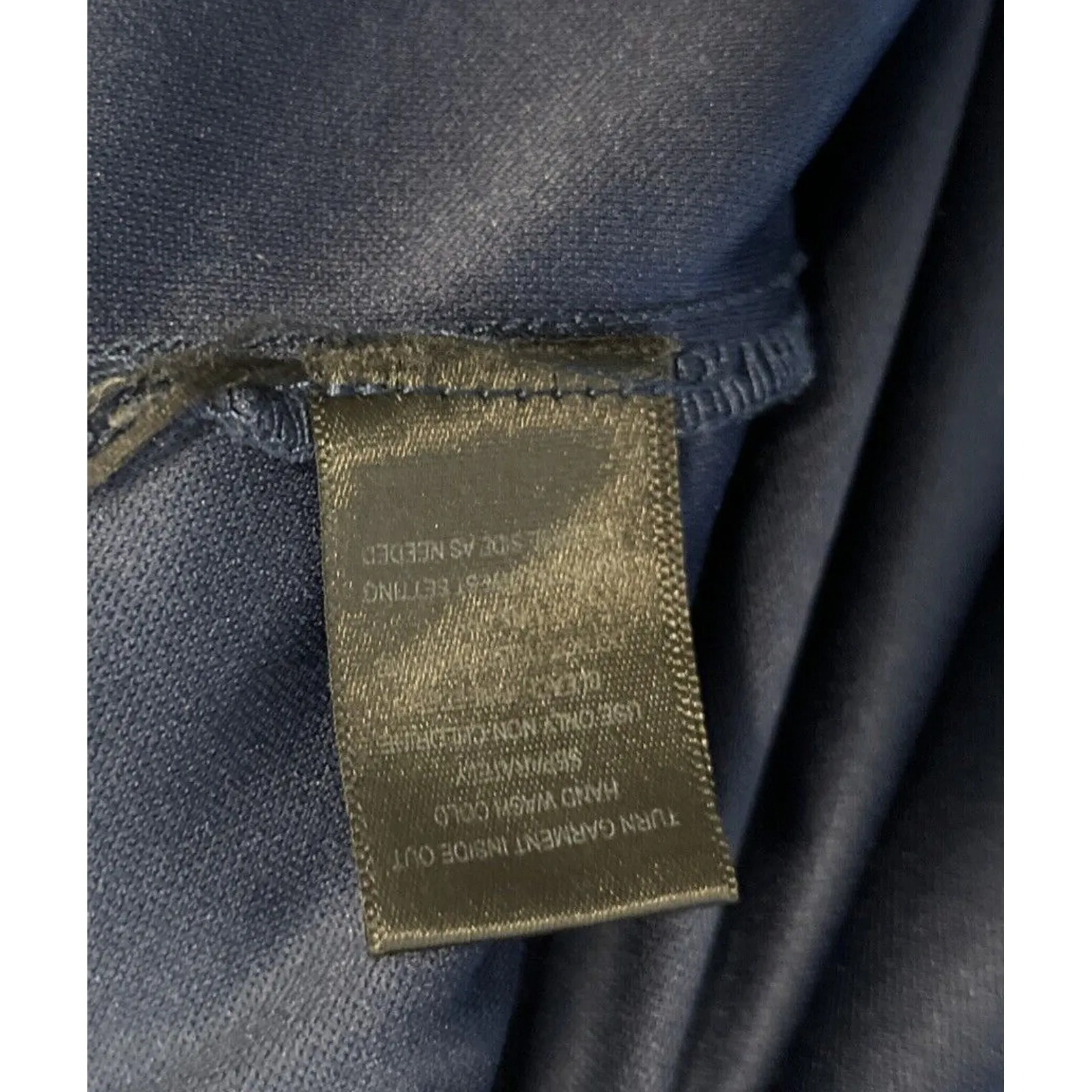 Trixxi Women’s Floral Mini Dress Size M Navy Elastic Waist Lined‎ Long Sleeve - Image 7