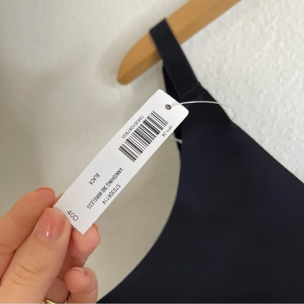 Soma Vanishing‎ 360 Black Wireless Bra Size 40D - Image 4