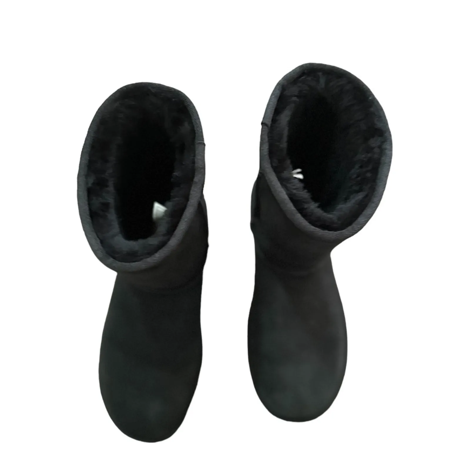 UGG Classic Short II Black Suede Shearling Boots Size 7 - Image 9