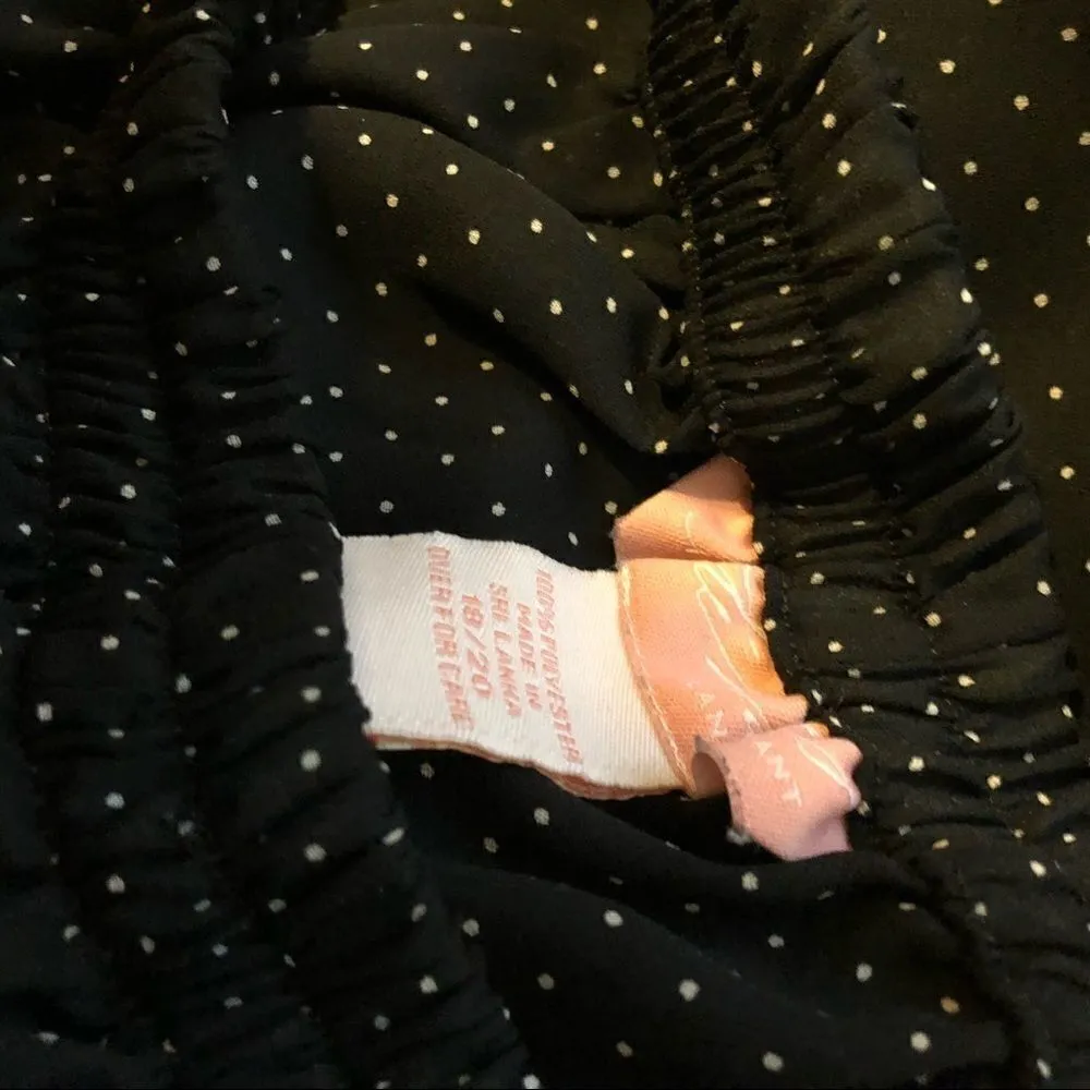 Vintage Lane Bryant black/white polka dot satin Black Size undefined - Image 8