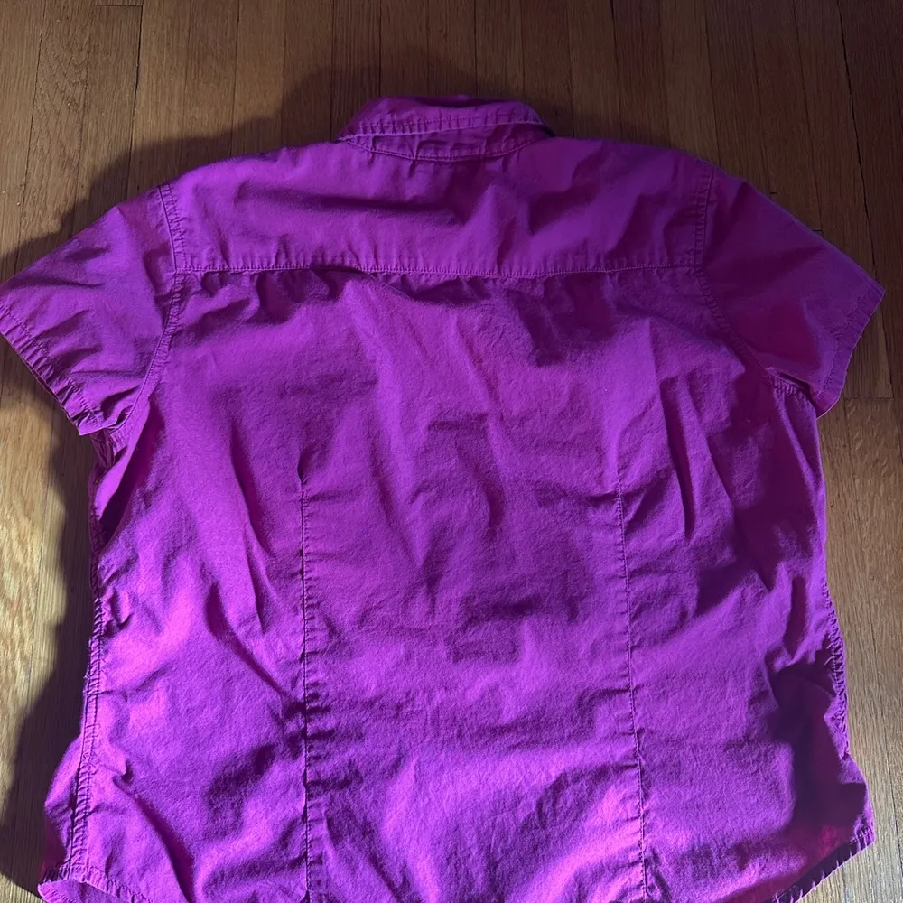 Y2K Raspberry Faded Glory Double Pocketed Western Snap Up, Size L - Image 6