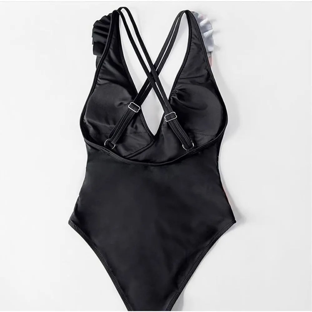 NWT Womens Seaselfie The Tropics Floral Ruffle Swimsuit Bathing Suit - Image 7