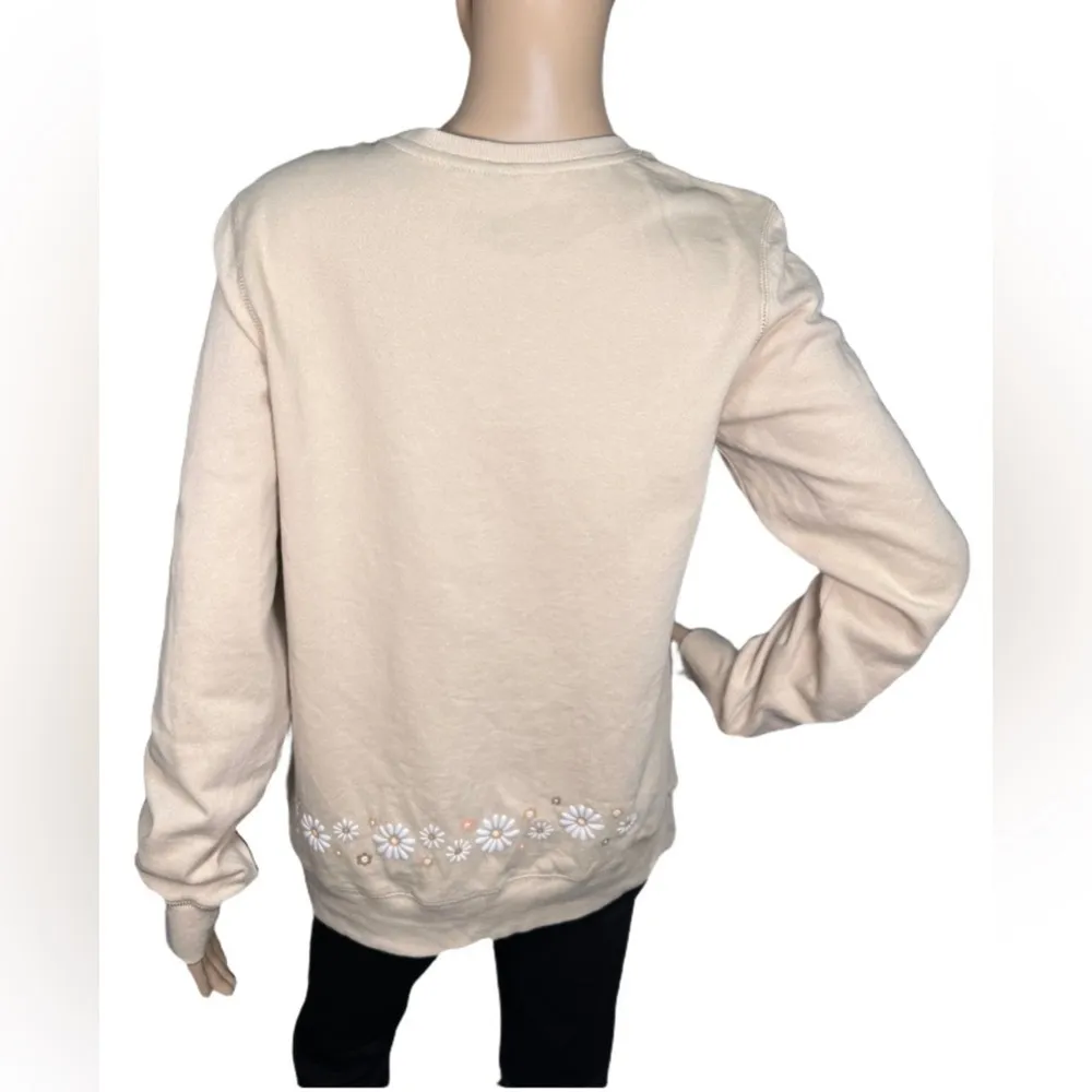 New VOLCOM Truly Deal Crewneck Sweatshirt Flowers Size Small NWT - Image 2