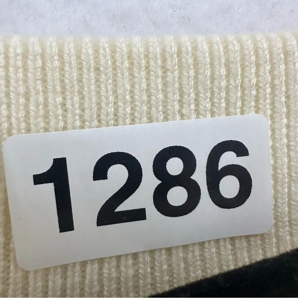 NWT Rebecca Taylor Off Shoulder Wool Blend Sweater Womens Large Beige - Image 11