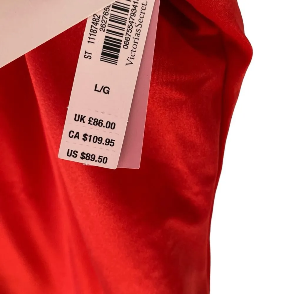 Victoria’s Secret Shine Red High Cut Sides One Piece Swimsuit NWTs size large - Image 6