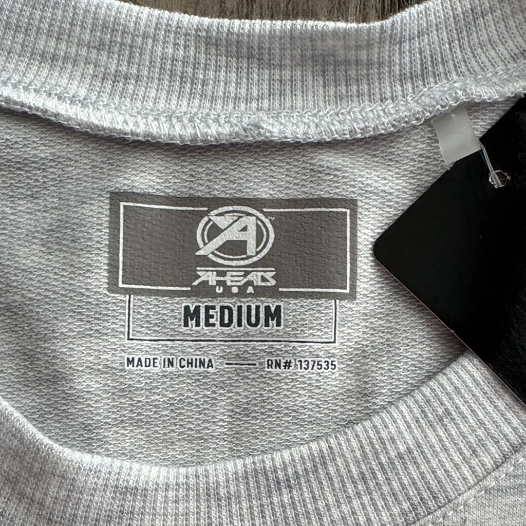 Aleaf USA Gray Crewneck High Low Arnold Palmer International Long Sleeve Tee Size M - Image 2