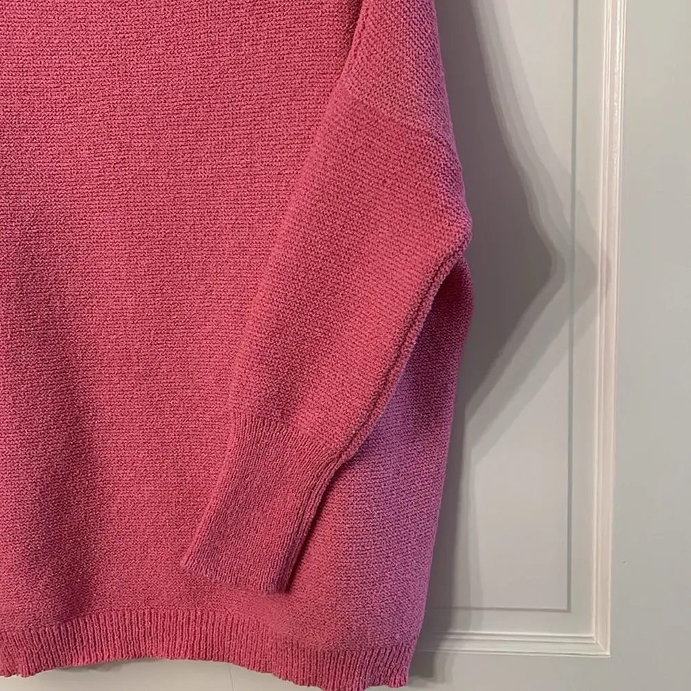 Pink Mock Turtleneck Dolman Sweater - Image 3