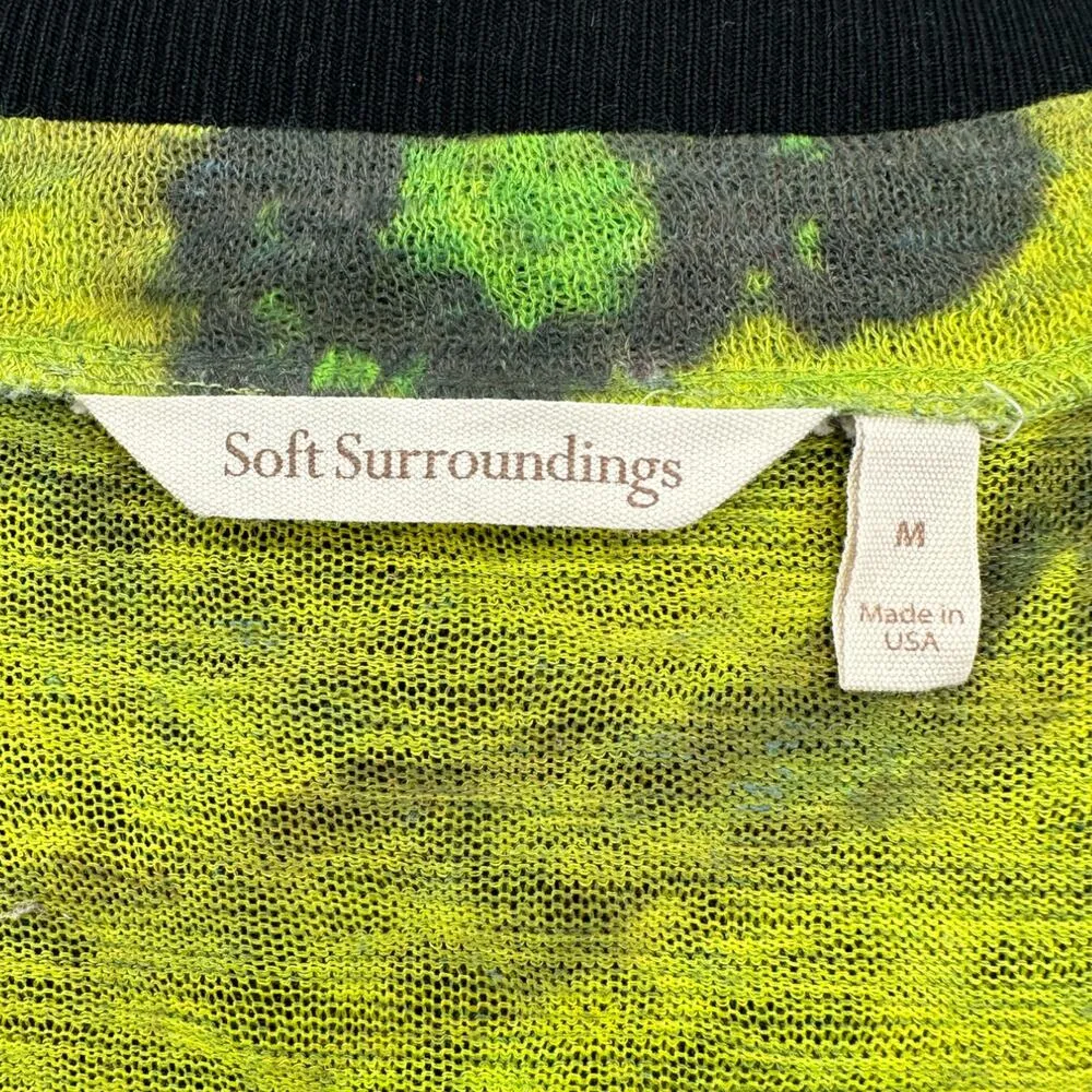 Soft Surroundings | M | Yellow Poppy Lightweight 3/4 Sleeve Scoop Neck Tunic - Image 5