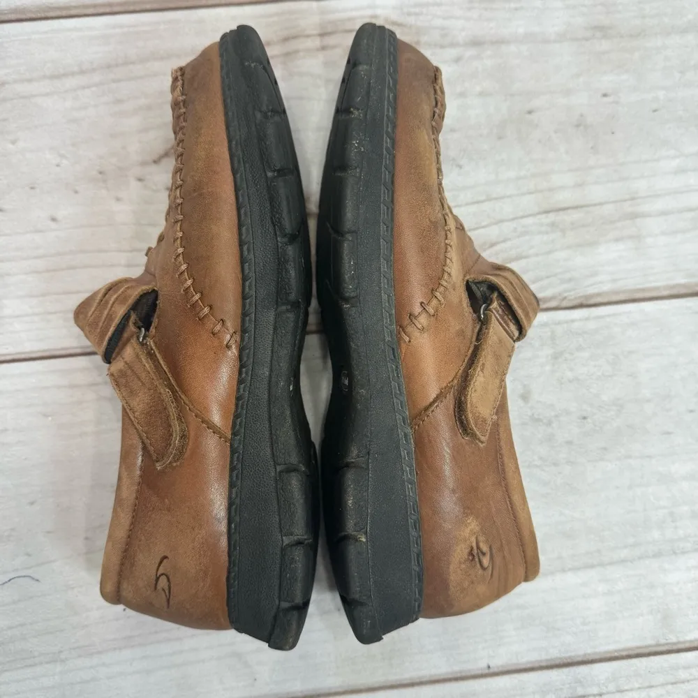 Dr. Scholl’s Y2K Woven Light Brown Genuine Leather Western Moccasin Shoes Tan Size 7 - Image 7