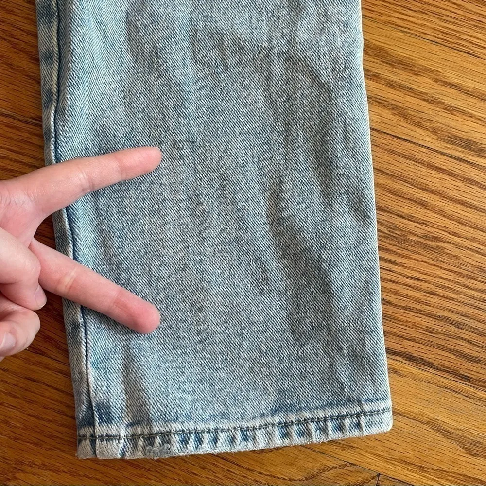 PACSUN Mom Jeans Light Wash Distressed Ripped High Waisted Cropped Crop Ankle 24 - Image 13