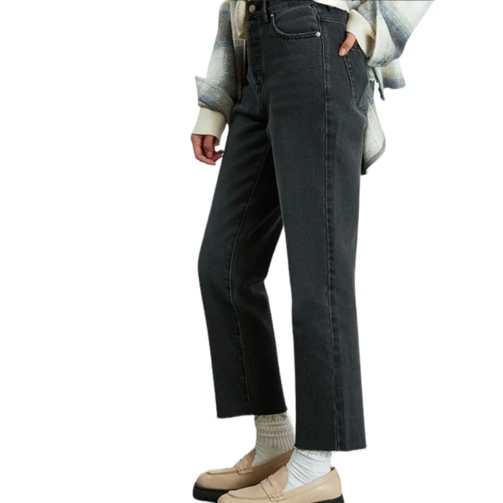 PacSun Eco Black Color Block Fade High Waisted Straight Leg Jeans - Image 4