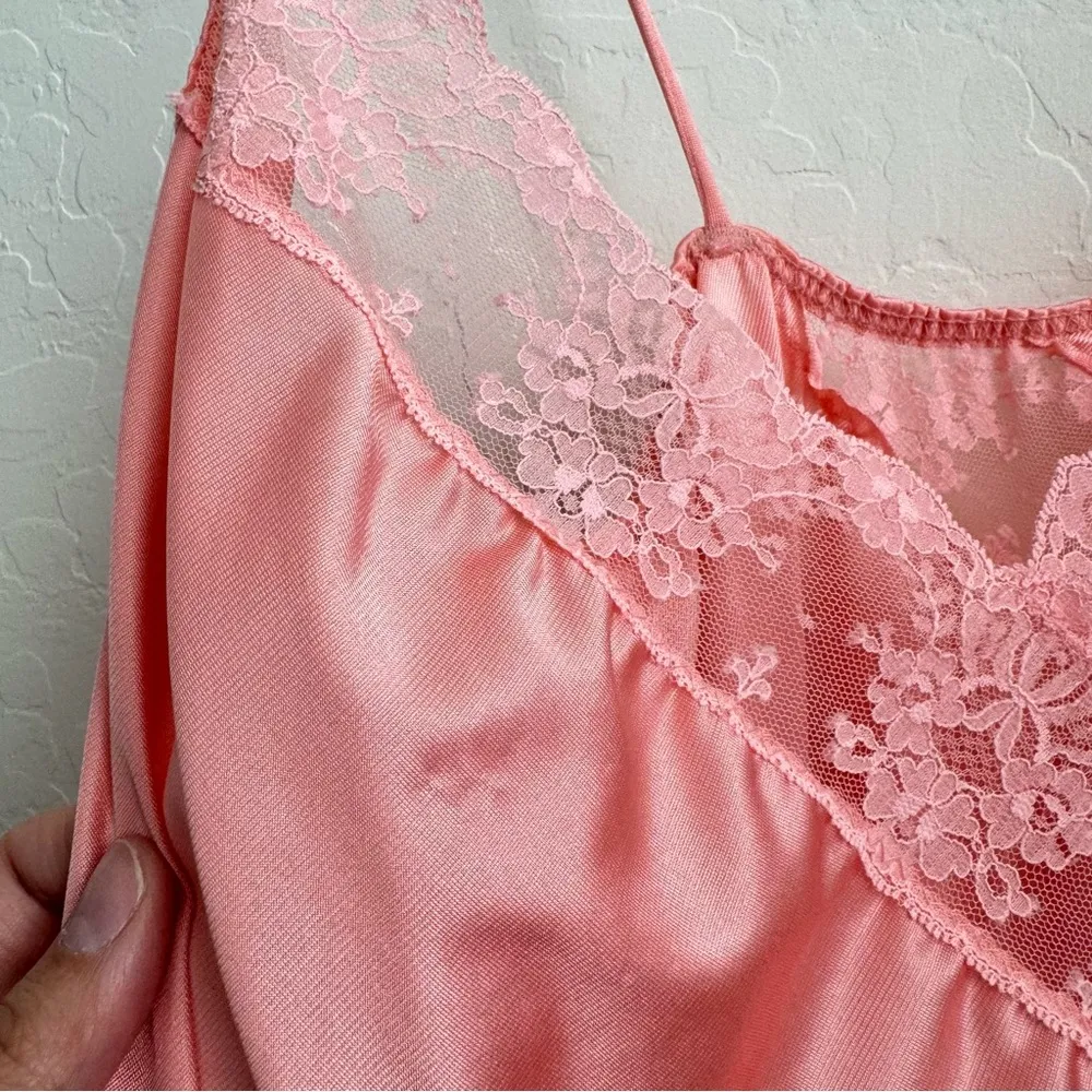 VTG Henson Kickernick Coral Lingerie Chemise Asymmetrical Large - Image 10