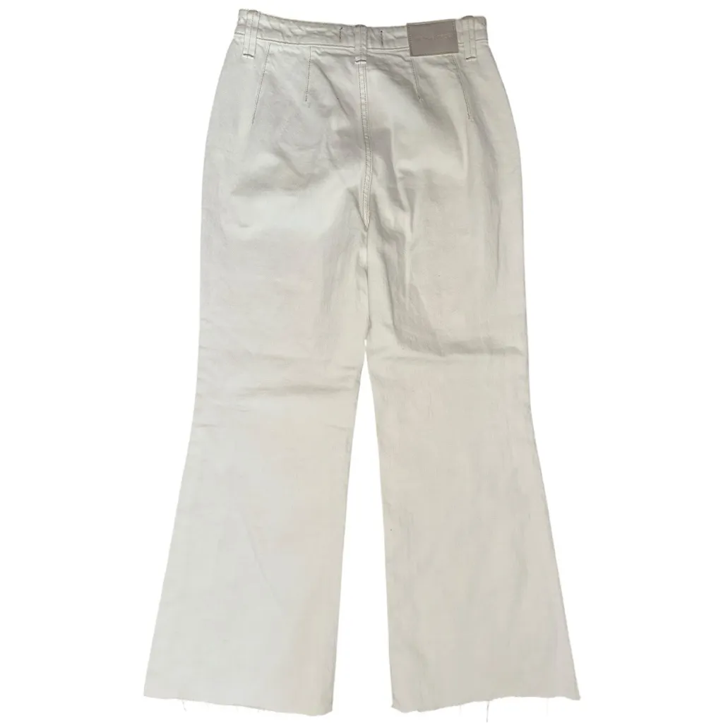 We the Free People Denim Women’s Size 26 Cream Ivory High Rise Flare Leg Jeans - Image 3