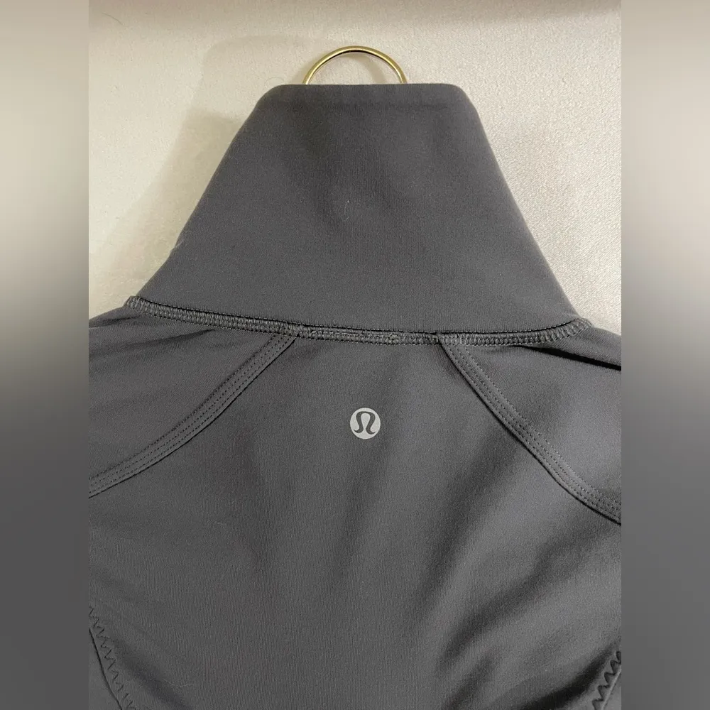 Lululemon Nice Asana Jacket Brushed Soot Light Color Gray Size 4 Full Zipper - Image 12