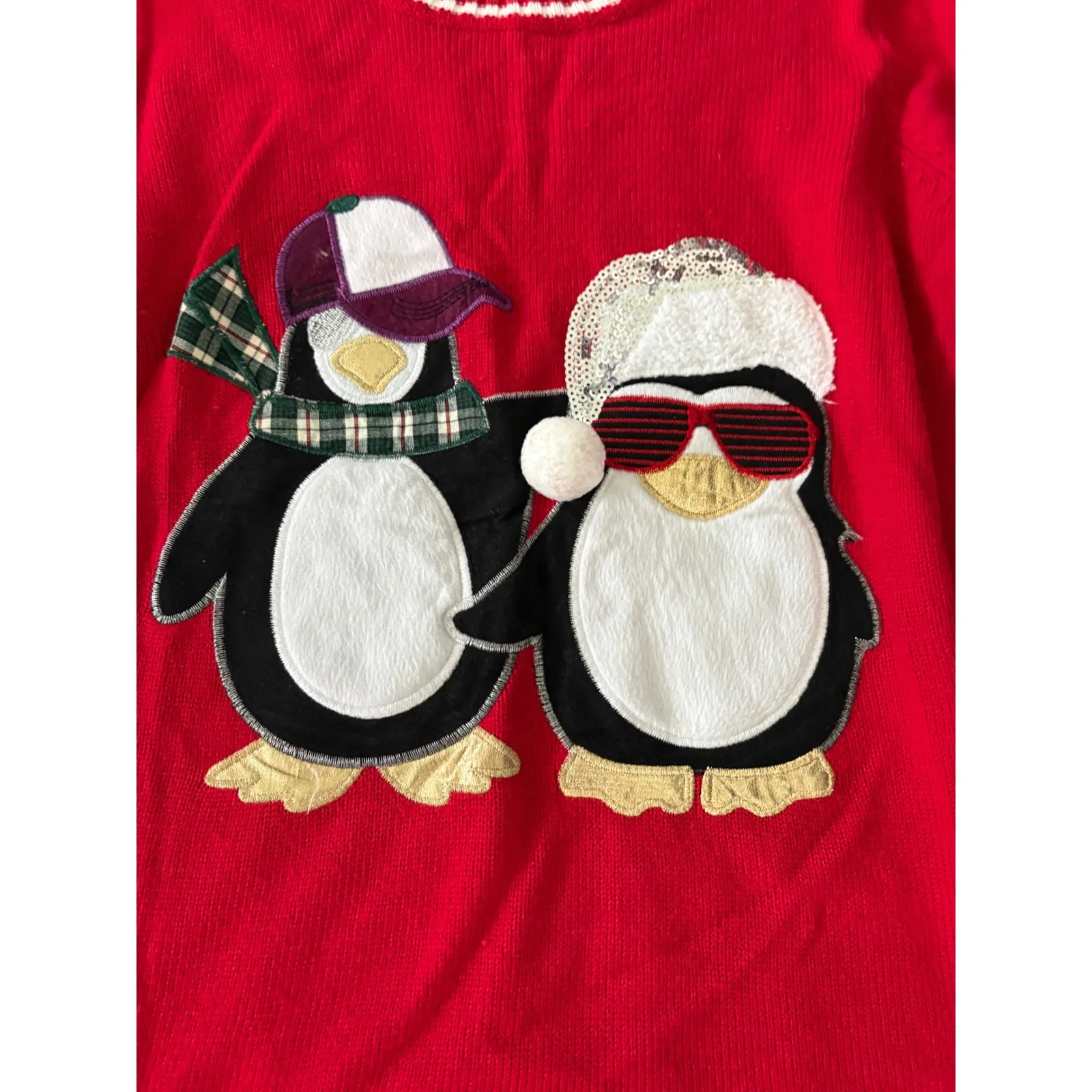 Holiday Penguin Christmas Sweater Womens 2X Ugly Festive‎ Holiday Time - Image 2