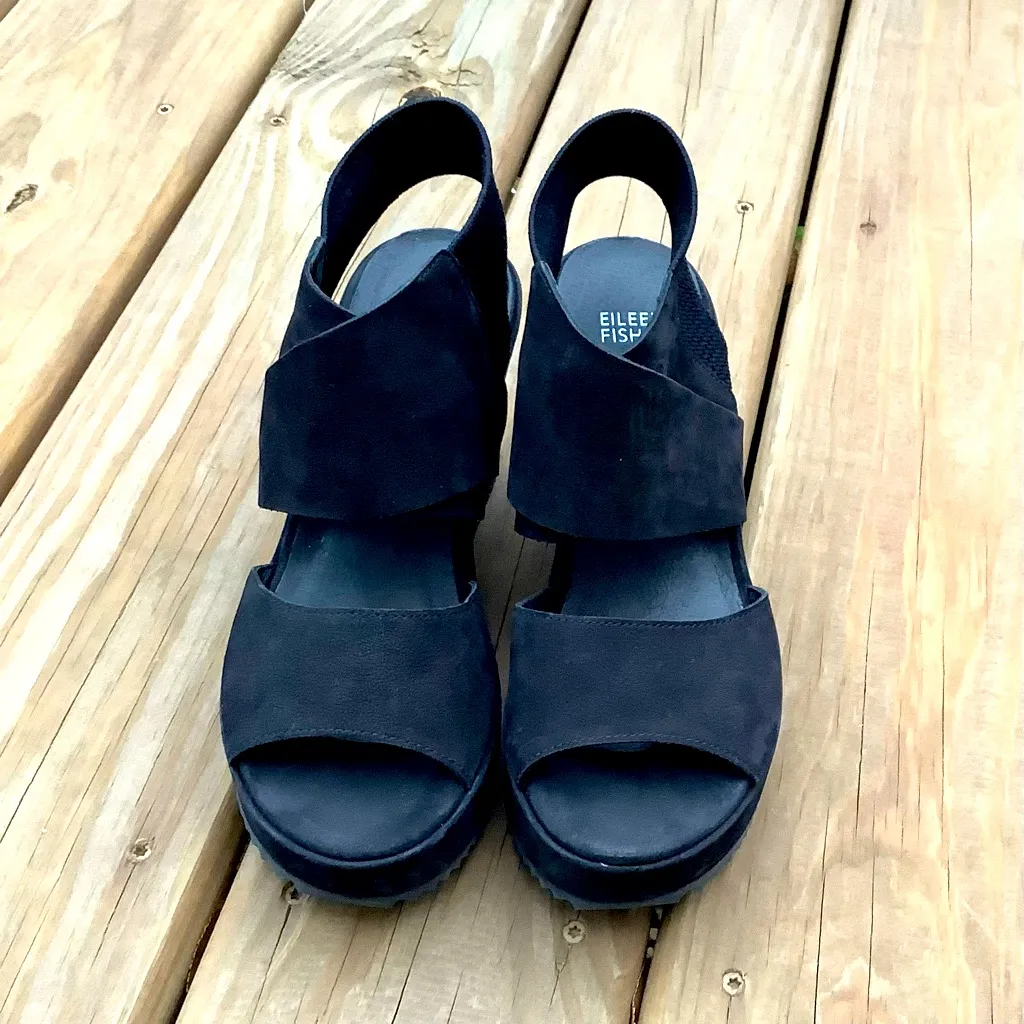 EILEEN FISHER platform wedge sandals STYLISH 🔥 - Image 3