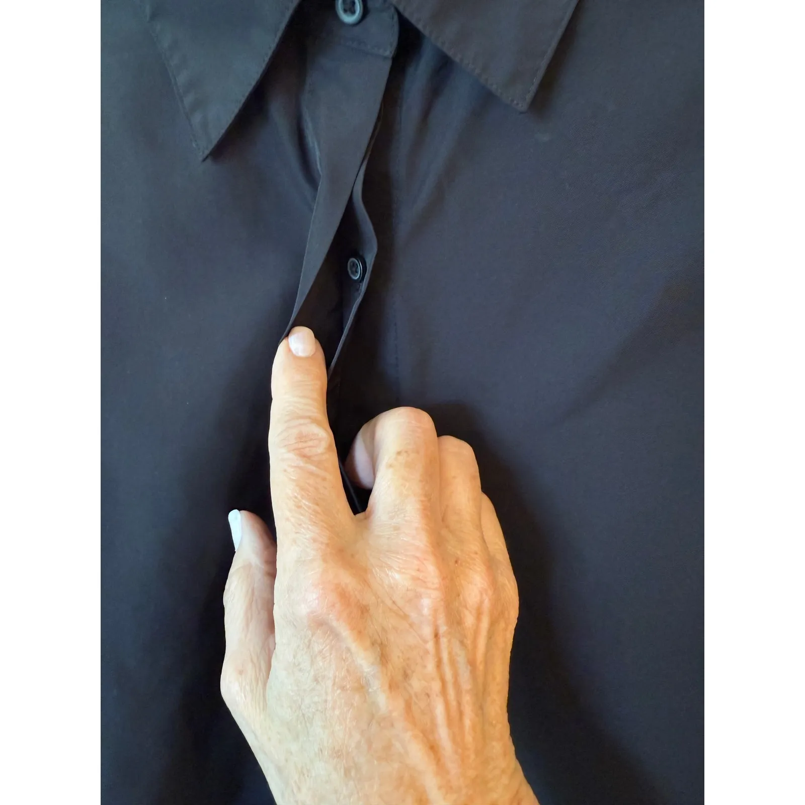 Express Long Sleeve Poplin Boyfriend Portofino Shirt Black Women's Size Medium - Image 6