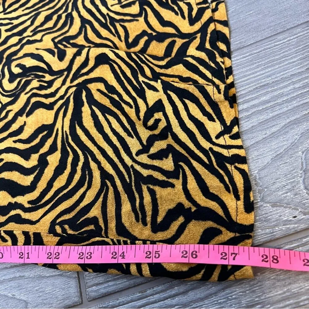 Anthropologie X Kachel tiger striped smocked wide leg jumpsuit sz 12 - Image 5