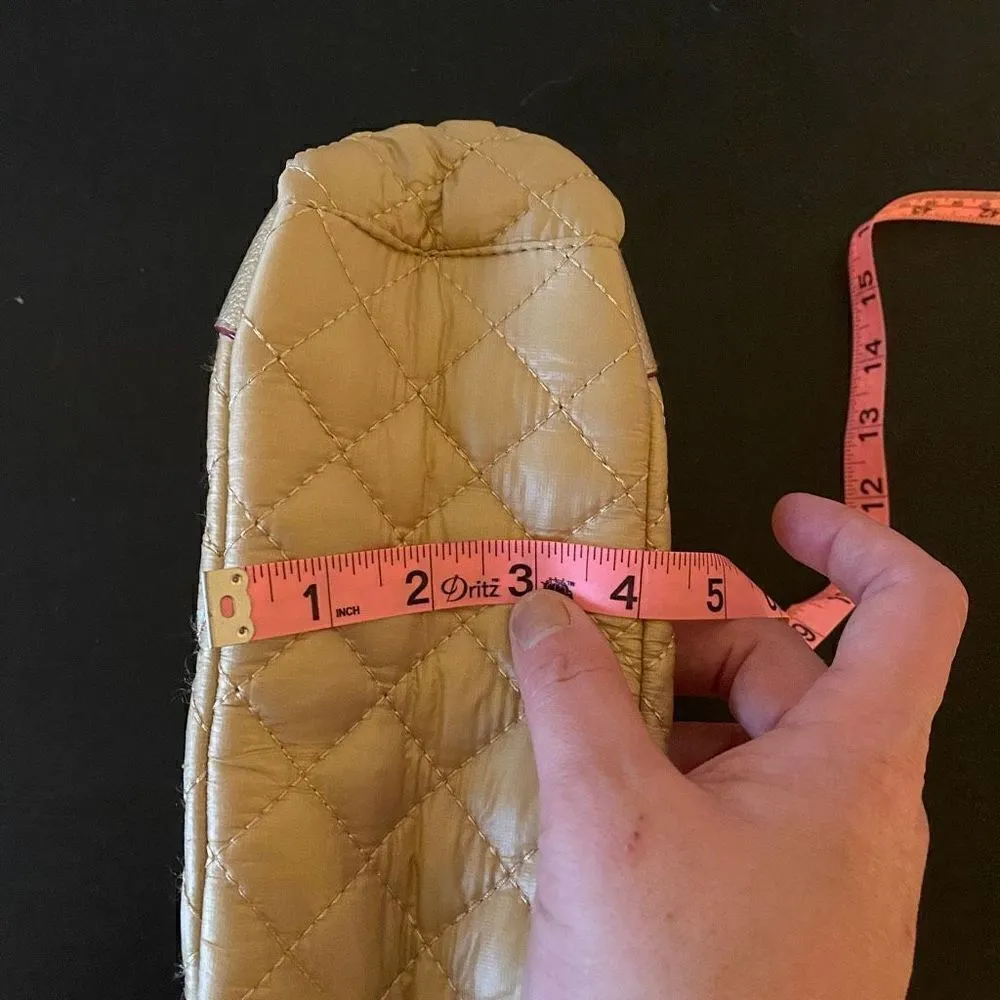 E+A NEW Quilted Disco Bag Gold With shoulder Strap Gold - Image 9