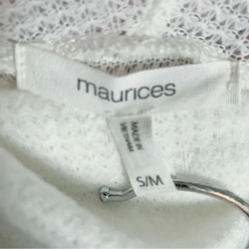 Maurice’s Waffle Knit Draped Cowl Neck Cape Poncho S/M - Image 3