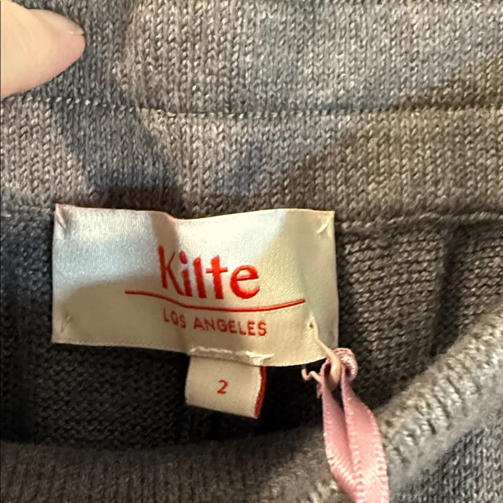 Kilte Collection Nouvelle slim pant in iced coffee washable cashmere 2/MED NWT Brown - Image 4