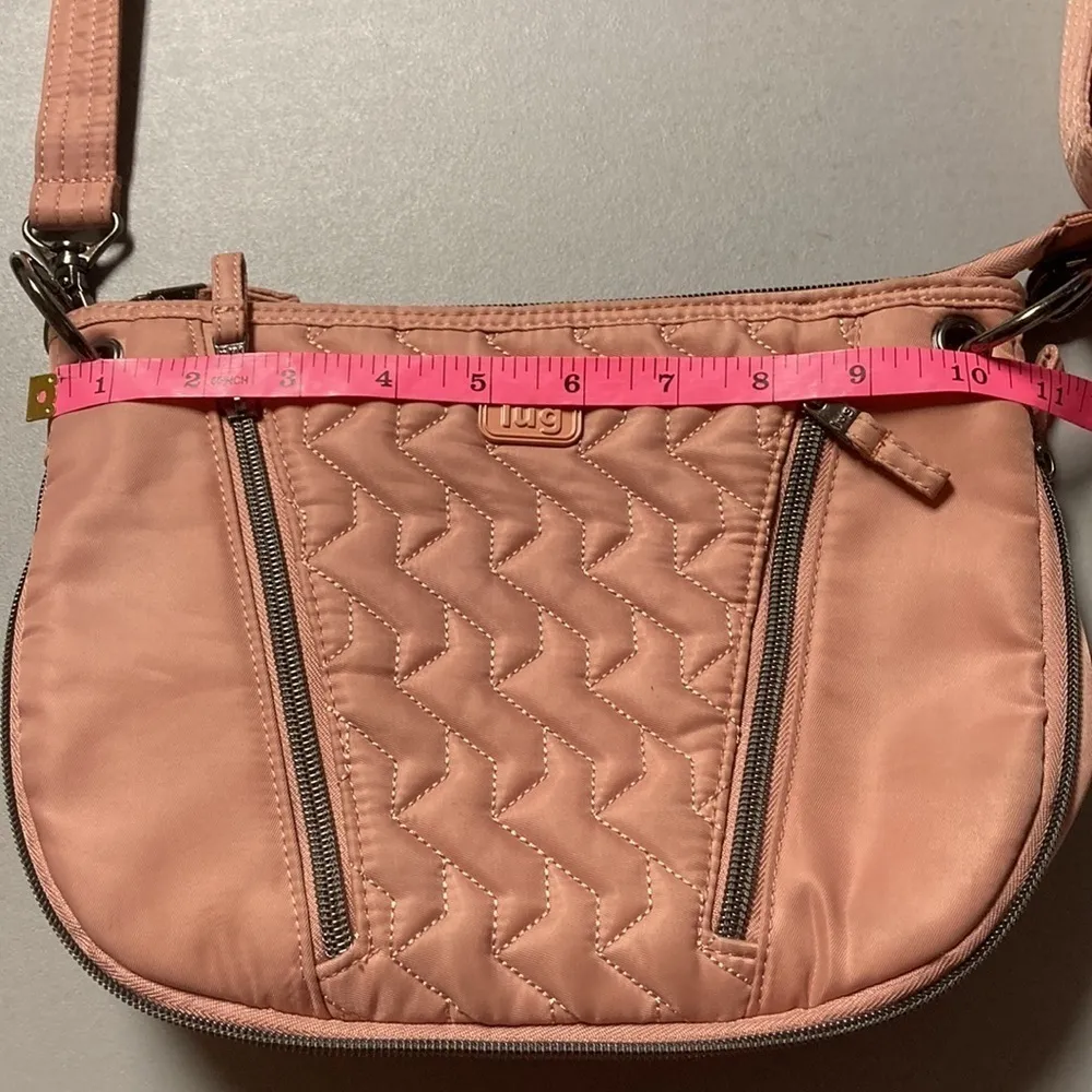 Lug Swivel RFID Quilted Shoulder Bag Pink - Image 16