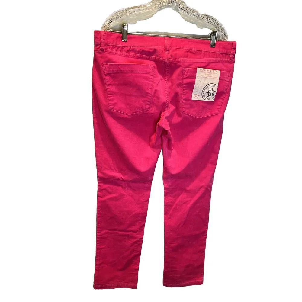 NWT‎ J. Crew Pants Womens Size 33R Hot Pink City Fit Corduroy Matchstick Skinny - Image 2