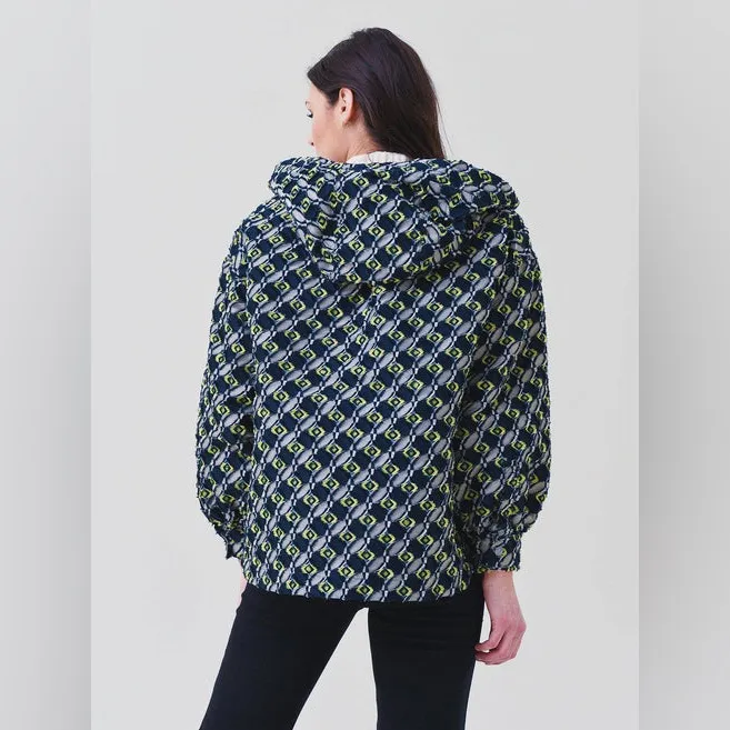 BOGNER Anissa Jacket XS 22.5” p2p Peacock Multi $990 Retail NWOT Green - Image 10