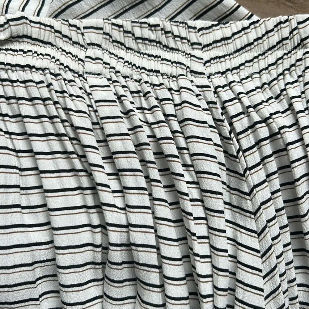 Faithful The Brand Soleil Striped High Waist Wide Leg  White Black Pants Size XS - Image 12