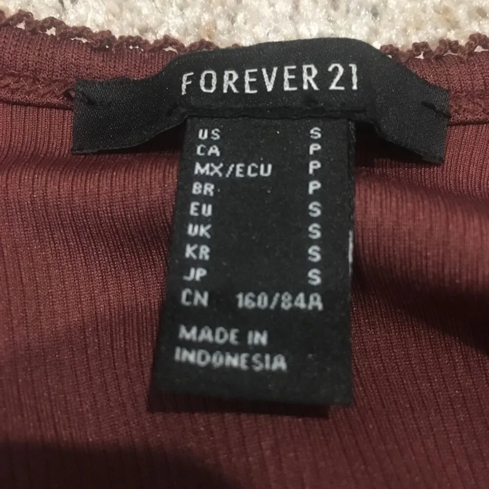 Women's Scoop Neck Bodysuit sz Small Burgundy Color bodysuit - Image 7