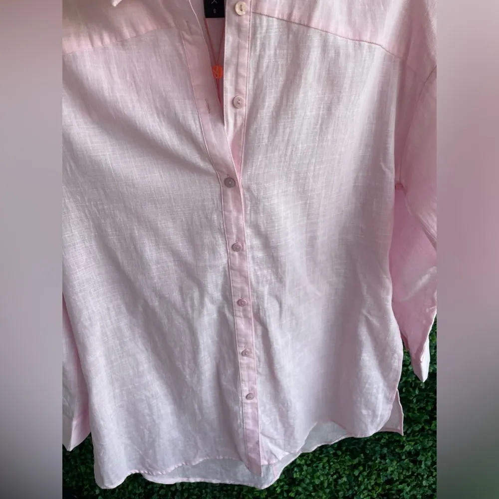 MinkPink Carlo Beach Shirt/Dress In Ice Pink | Women’s Oversized Small - NWT - Image 8