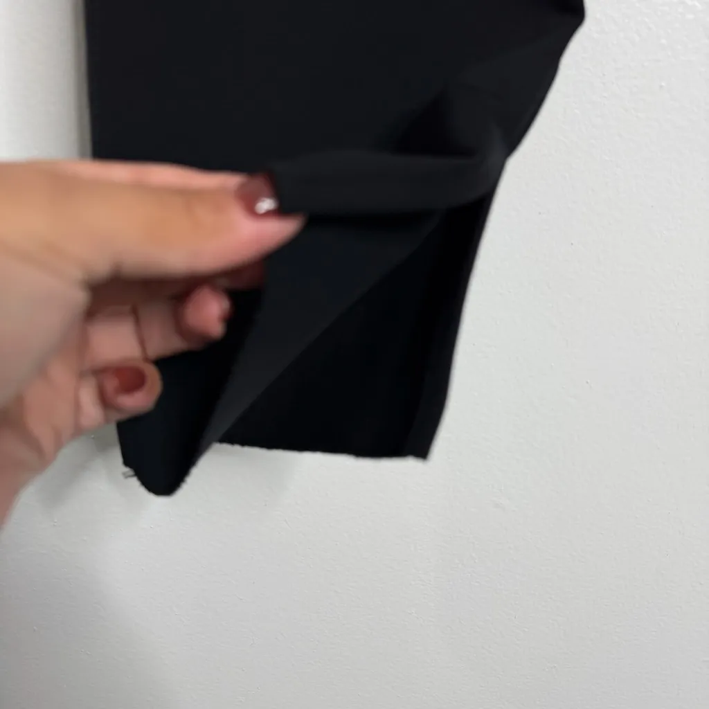 James Perse Black Pull On Scuba Pant Legging Ankle Side Slit Elastic Waist Small - Image 7