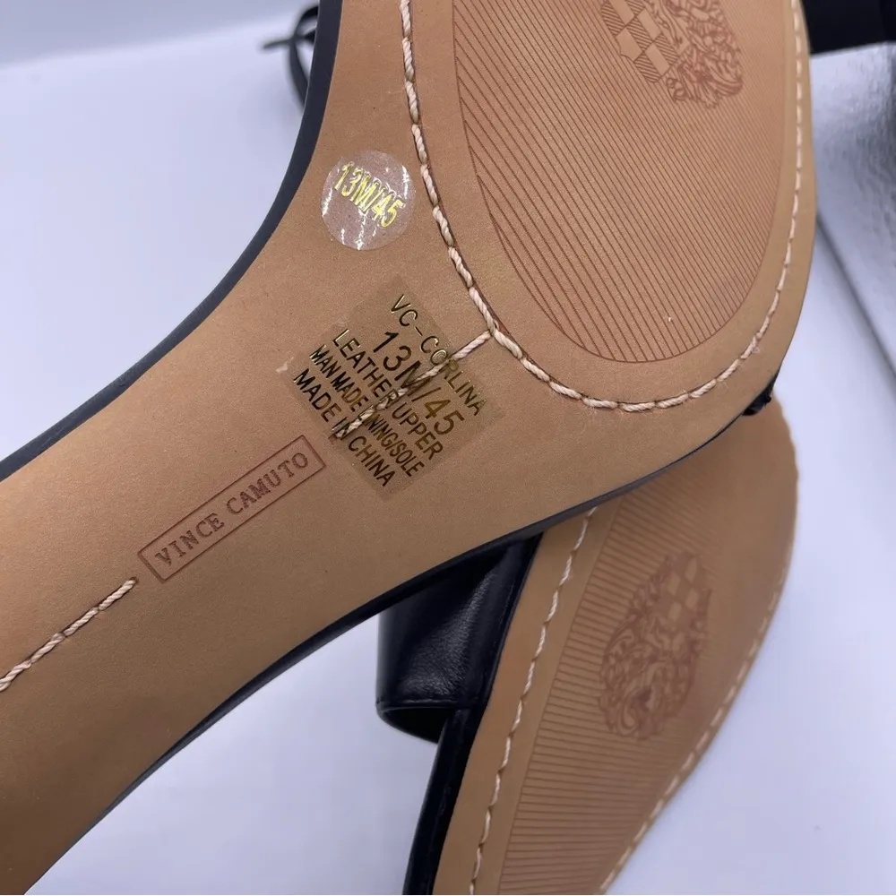 Corlina ankle strap block heel leather sandals women Size 13 - Image 8