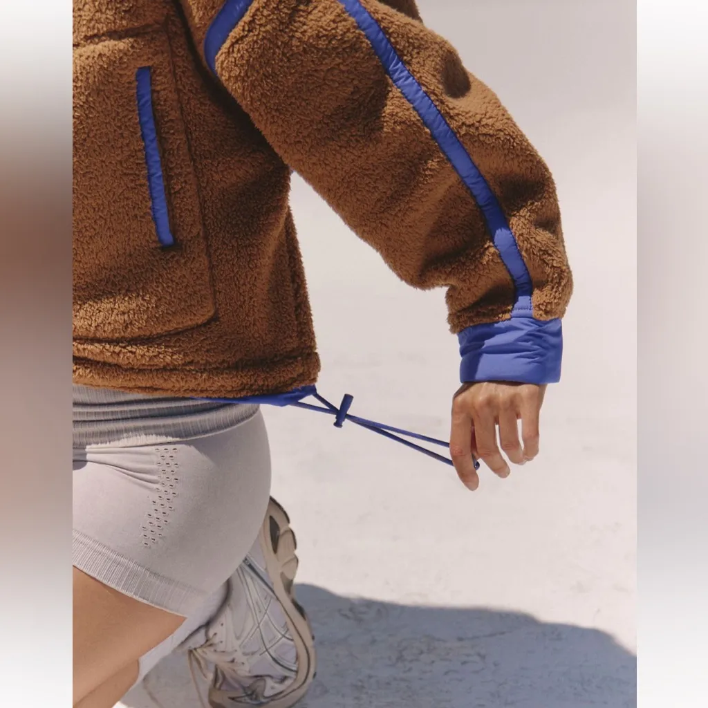 Free People Mountain High Half Zip Fleece Size Medium Twig Combo - Image 3