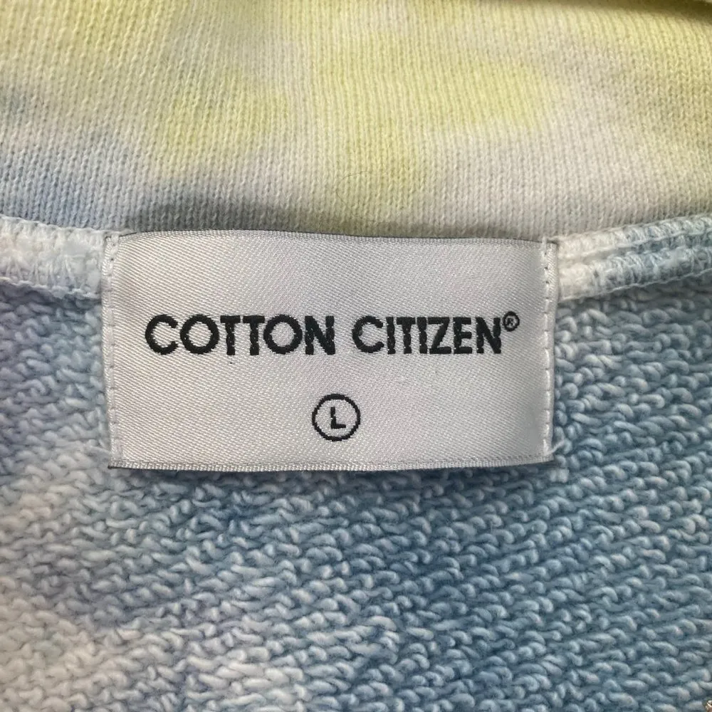 Cropped Half-Zip Tie Dye Sweatshirt Large Mock Neck Athleisure - Image 6