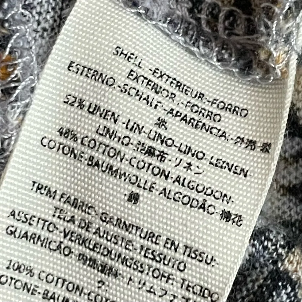 Free People Tank Top Lucky Coin Cropped Babydoll Floral Linen Blend Yellow Grey - Image 11