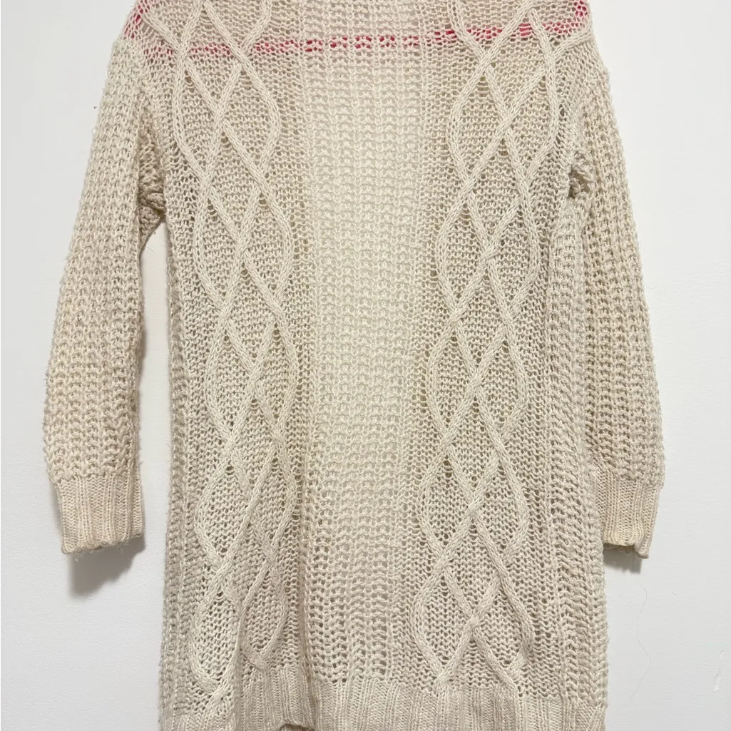 American Eagle Outfitters Cream Knit Cardigan - Image 6