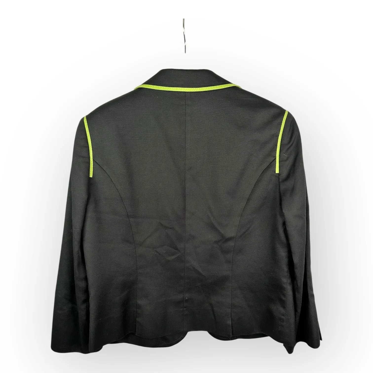 Carlisle Womens size 12 Vintage Military Utility Style Blazer Jacket Black Green - Image 2