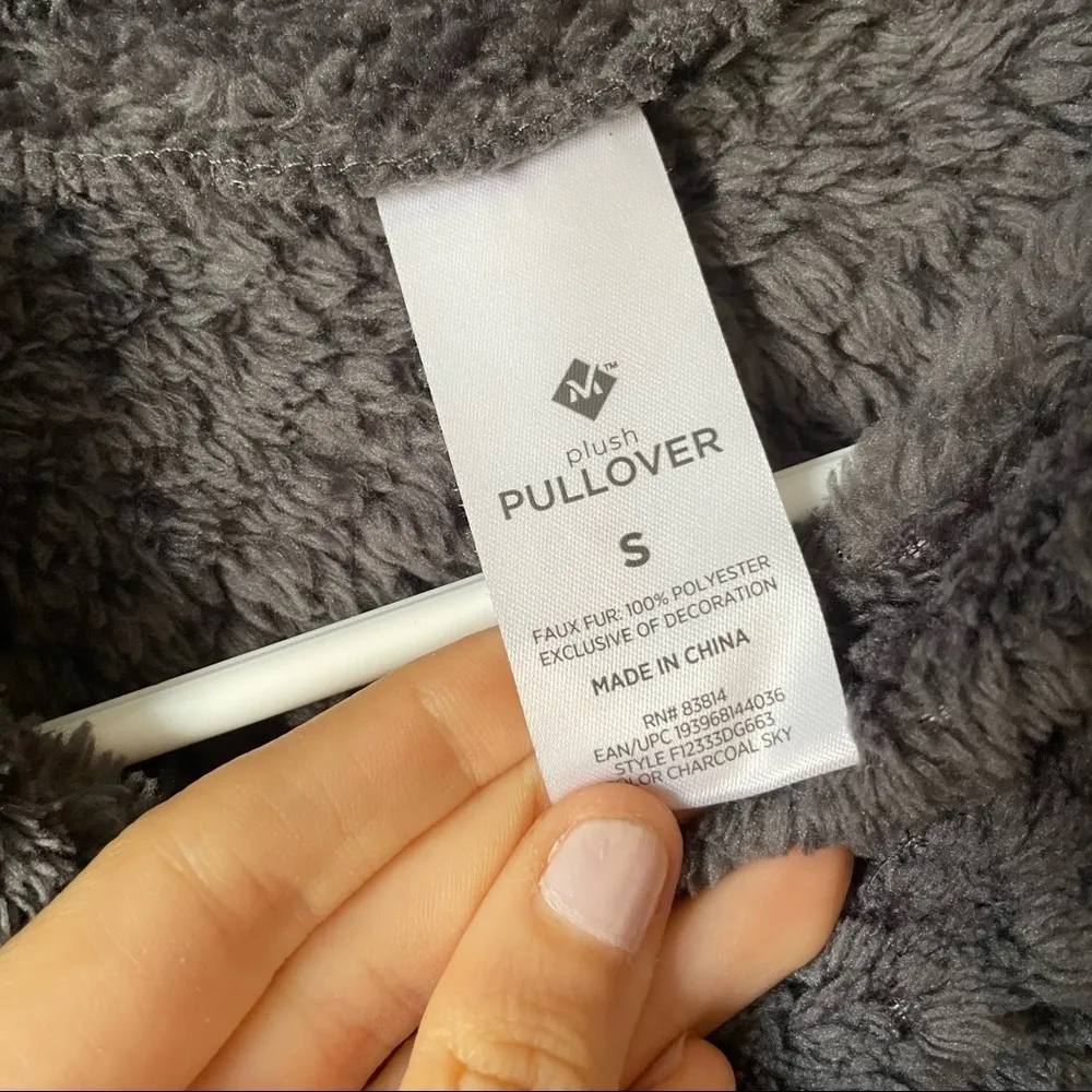 Plush Pullover Gray Charcoal Sky Soft Comfortable Top Women’s Winter Oversized - Image 4