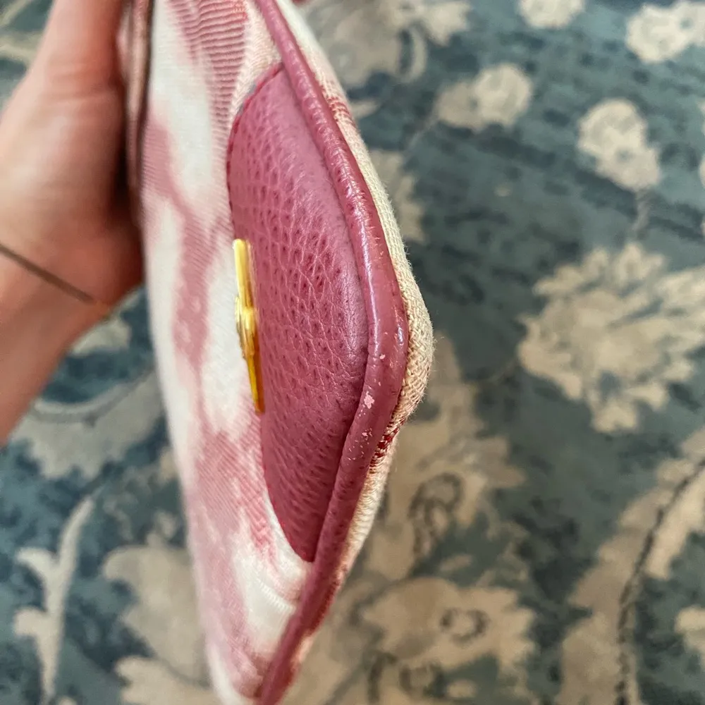 Authentic Vivienne Westwood leopard canvas leather crossbody bag pink gold - Image 8