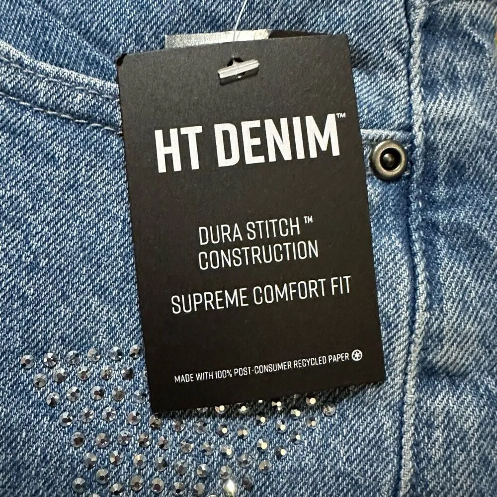 NWT mom short jeans star embellishment 9 - Image 8