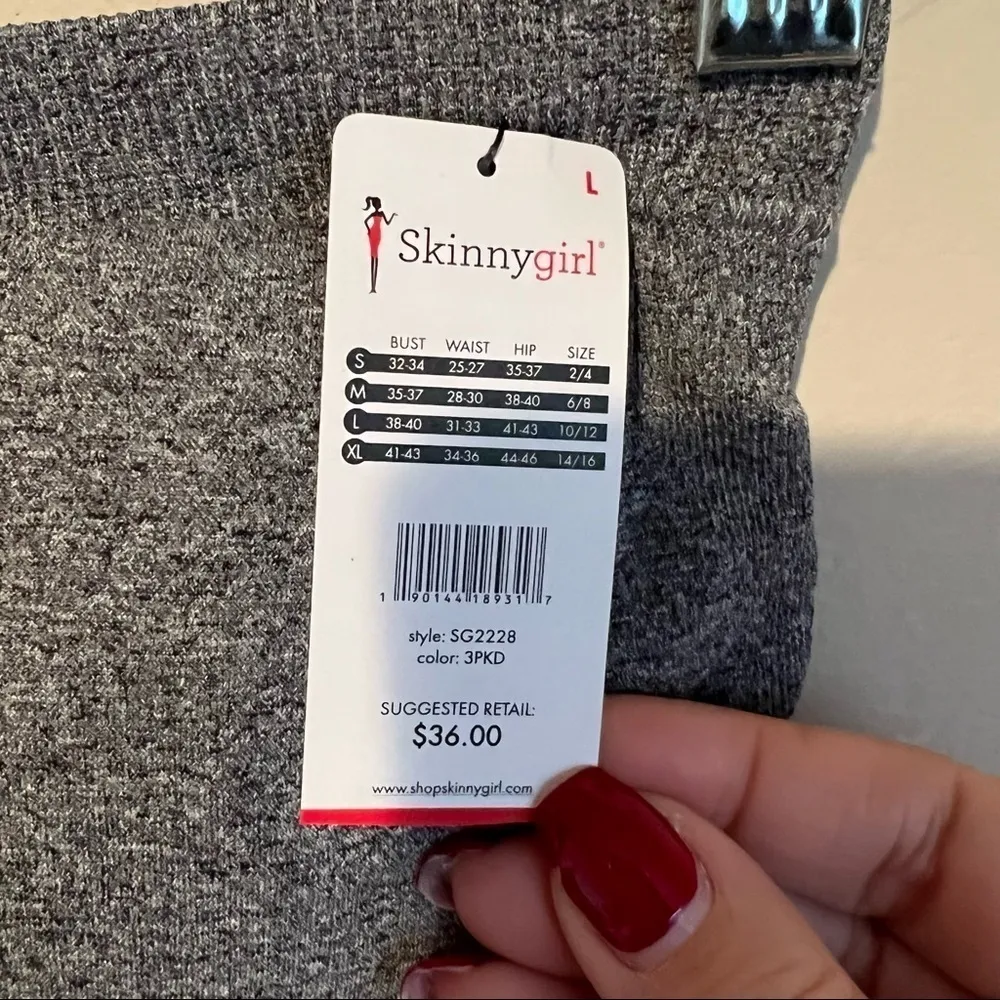 NWT  Gray Heathered Reversible Pads Bandeau Bra - Image 5