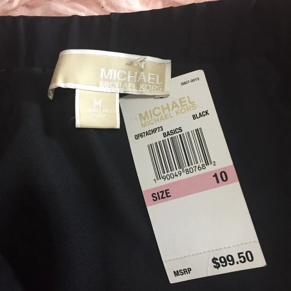 Michael Kors Pleated High Low Skirt Black Size 10 - Image 5