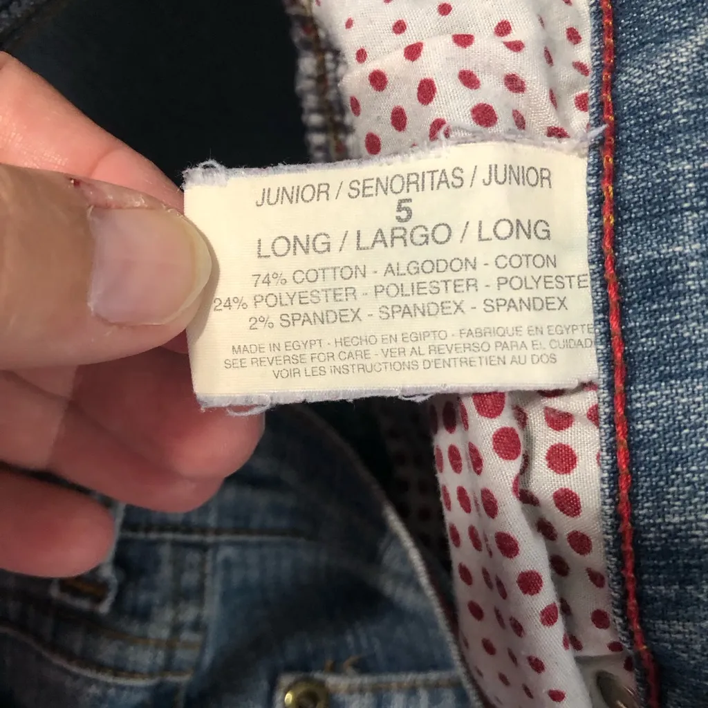 Glo vintage flare low rise jeans‎ Y2K 90’s juniors size 5 waist 29” Blue - Image 5